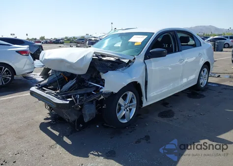 2012 Volkswagen Jetta 2.0L S z USA, uszkodzony, nr VIN 3VW1K7AJ2CM331367